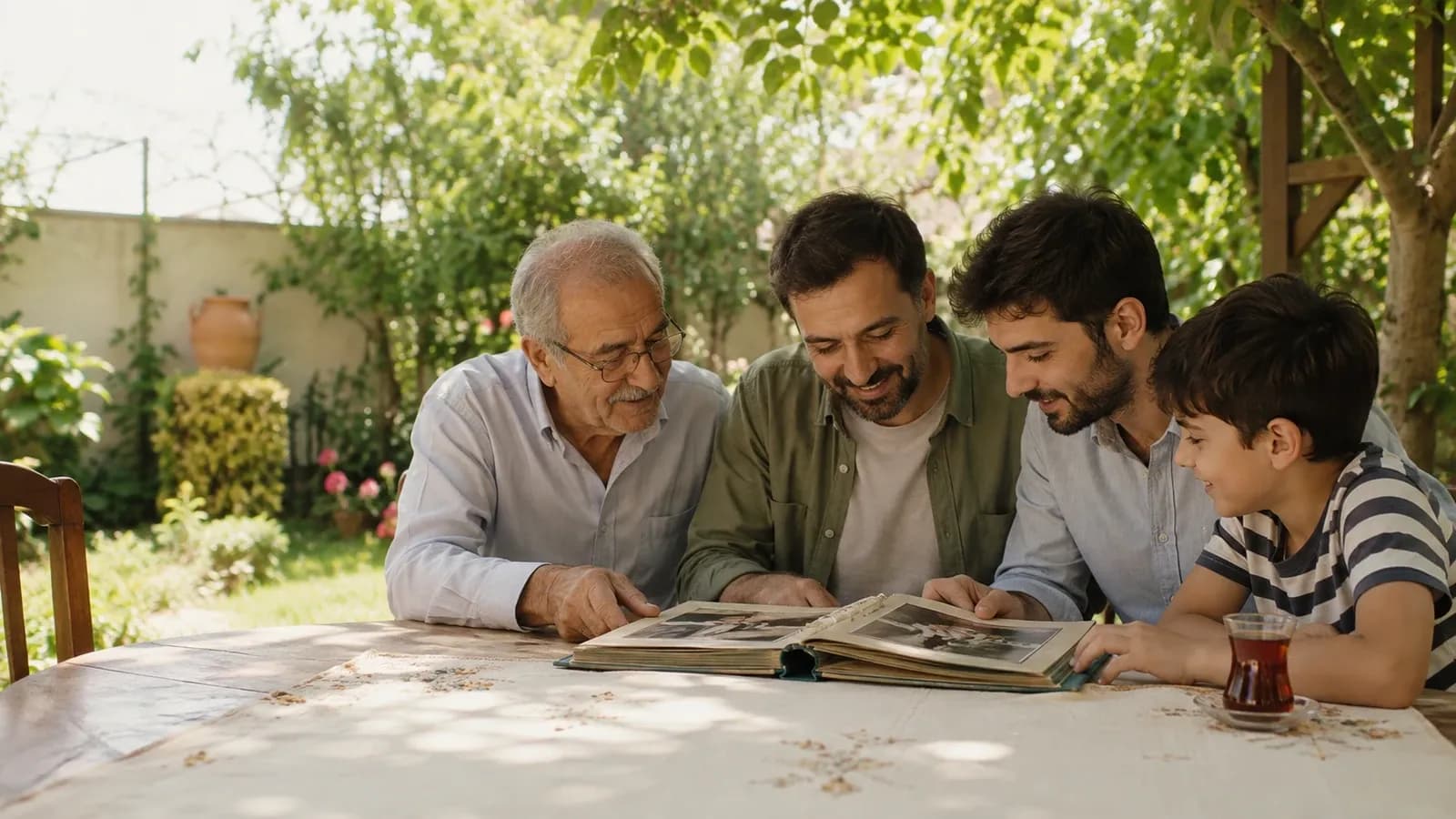 DEDEM, BABAM, BEN VE OĞLUM - Zafer Gökcan · Yapay zekâ ile üretilmiş temsili görsel